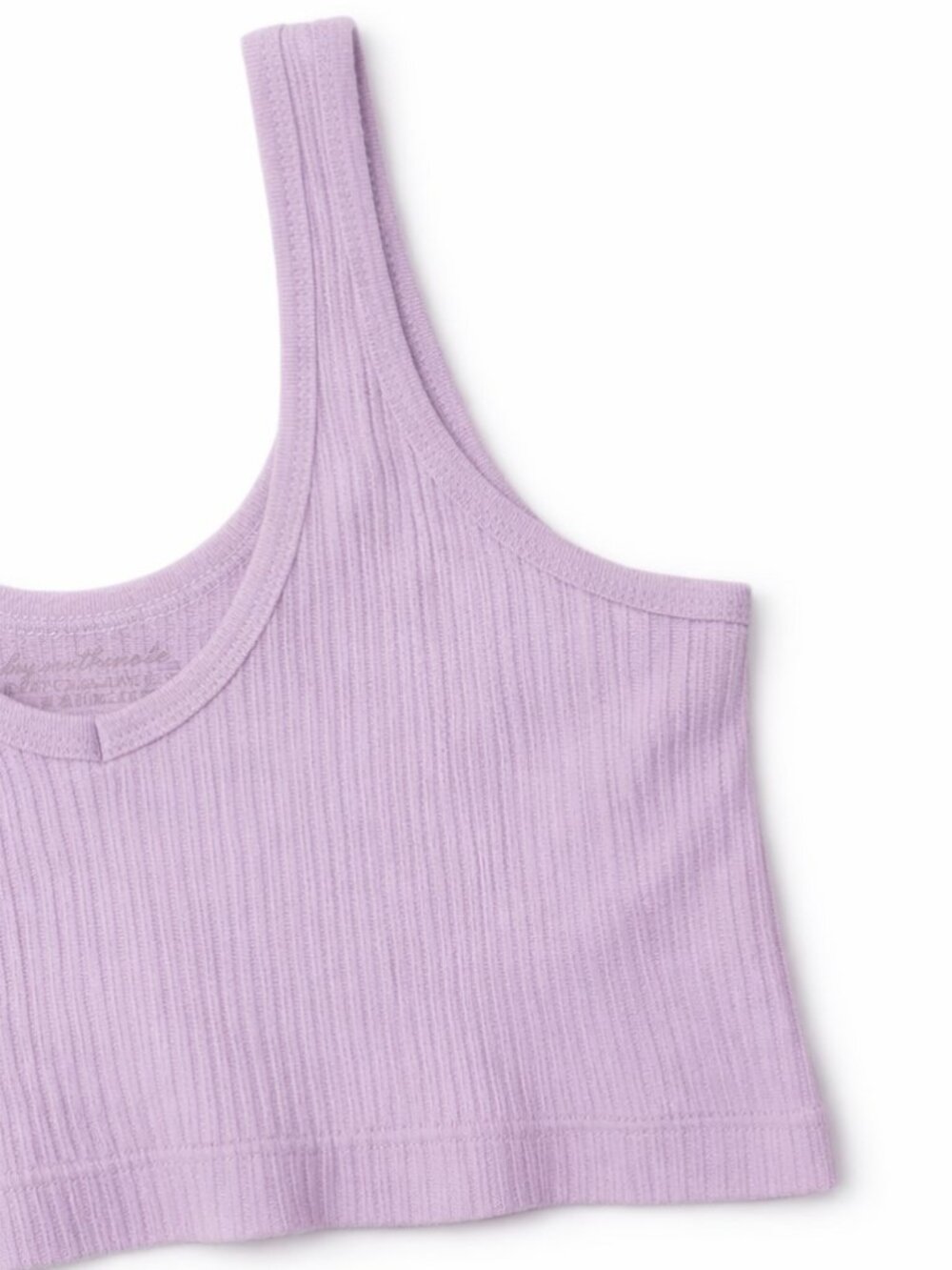 Urban Outfitters | by Anthropologie Lavender Ribbed Crop Tank Top - Size Small - Picture 2 of 3